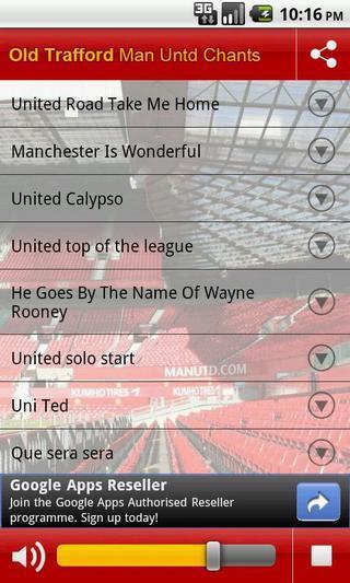 Old Trafford Manchester Chants截图2