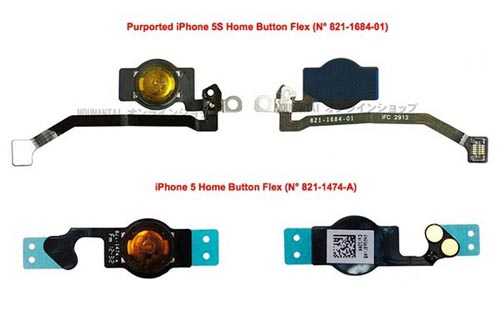 iPhone 5S部件遭曝光 或加入指纹识别器