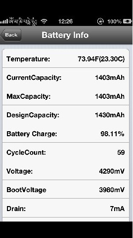 iPhone5电池电量检测教程