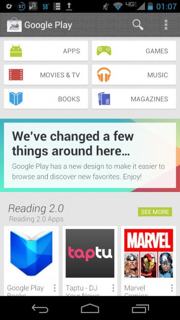 Google Play商城即将迎来4.0版本 界面大巨变
