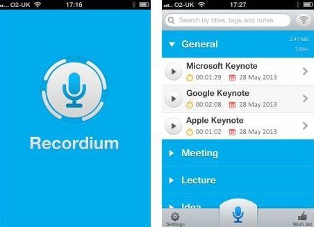 功能强大的录音应用Recordium