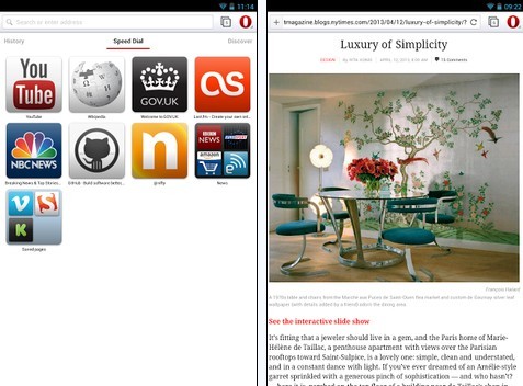 Opera浏览器发布Android最新版