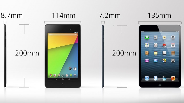 新版Nexus 7与iPad mini硬件大比拼