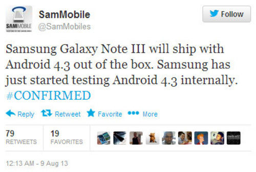 三星GALAXY Note 3机皇发布时间确认 将搭载Android 4.3