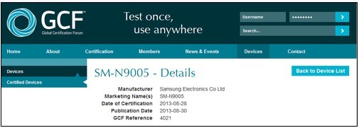 三星Galaxy Note 3通过GCF认证 实现网络＂全球通＂