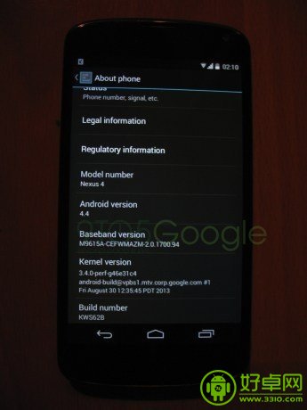 Android 4.4再度曝光 主题更加扁平化