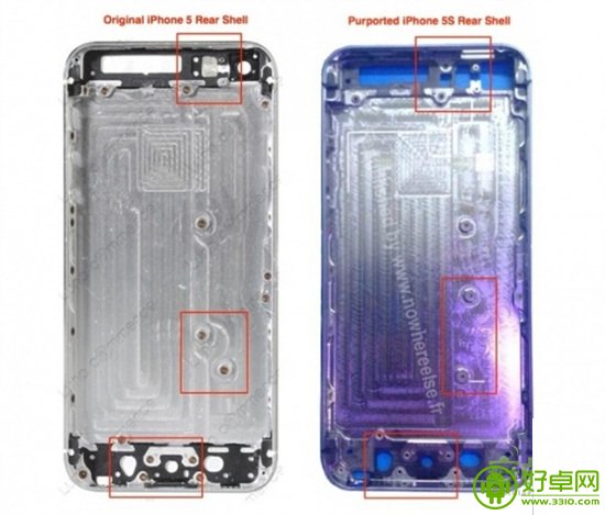 iPhone 5S后面板曝光 闪光灯或升级