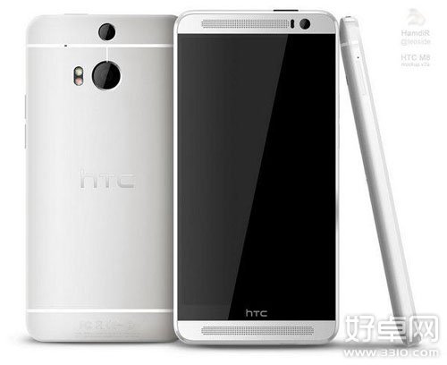 HTC M8官方渲染图曝光 虚拟按键+双镜头设计