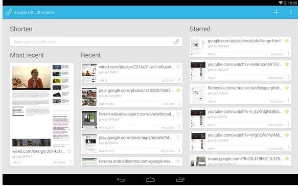 Google短链接服务以免费Android应用新面孔亮相