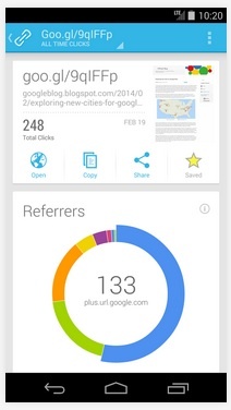Google短链接服务以免费Android应用新面孔亮相