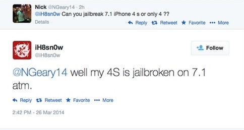 iOS 7.1下的iPhone 4S成功越狱