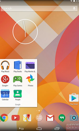 Android 4.5系统主屏截图曝光 各应用换上新图标