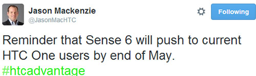 老款HTC One将于五月底前迎来Sense 6.0界面的更新 