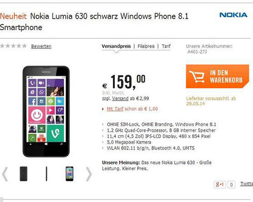 诺基亚Lumia 930开启预售 预售价为5160元 