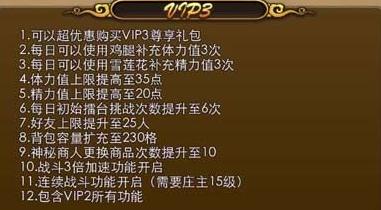 暴走武侠vip等级与特权福利详细介绍