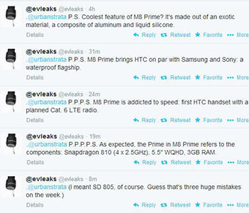 高配版HTC One M8 Prime配置曝光 或于九月发布