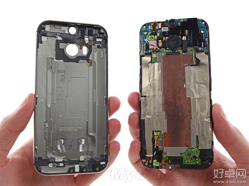 htc one m8拆机图分享 看看这手机做工如何