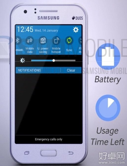 三星新系列手机J1抢先看 入门级搭配64位处理器