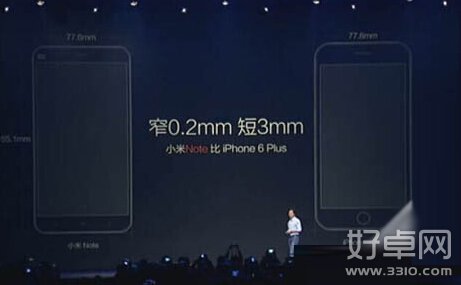 小米Note对比iPhone6 plus 是配置逆天还是自信过头