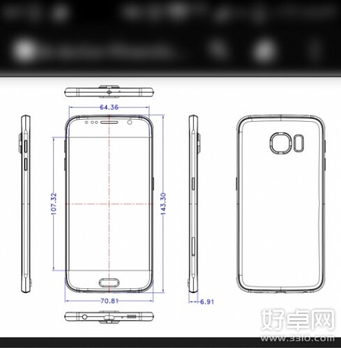 三星Galaxy S6厚度曝光：与iPhone 6一致