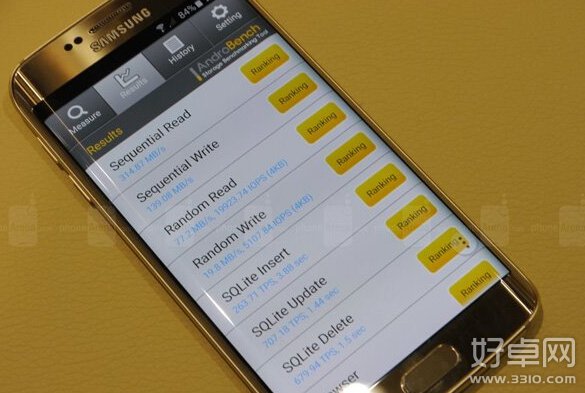 三星新款旗舰Galaxy S6 Edge跑分图片