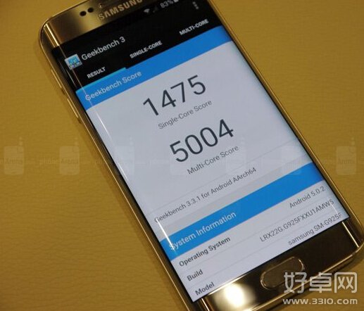 三星新款旗舰Galaxy S6 Edge跑分图片