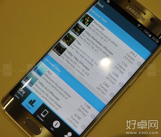 三星新款旗舰Galaxy S6 Edge跑分图片