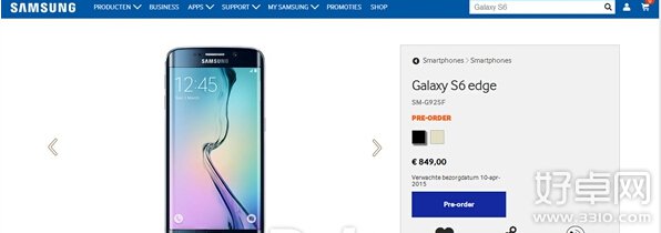 Galaxy S6/S6 Edge预订开启：价格远超iPhone 6
