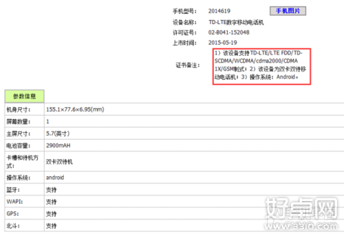 小米Note全网通版获入网许可 最快6月底上市