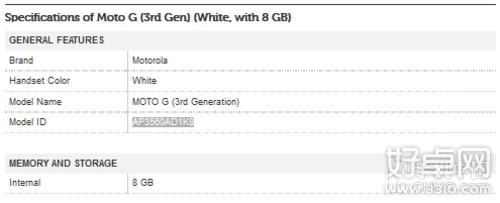 Moto G第三代或下月发布 增加8G内存版本