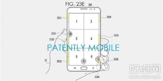 三星将申请曲面屏新专利 横向操作更方便