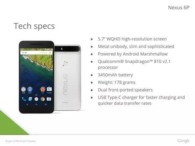 谷歌Nexus 6P配置详情
